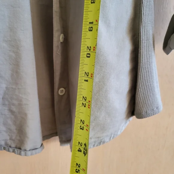 Sheer Silt color Slub Side Panel Shirt button up
